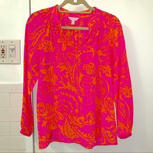 SUPER FUN Lilly Pulitzer Elsa Silk Top XS